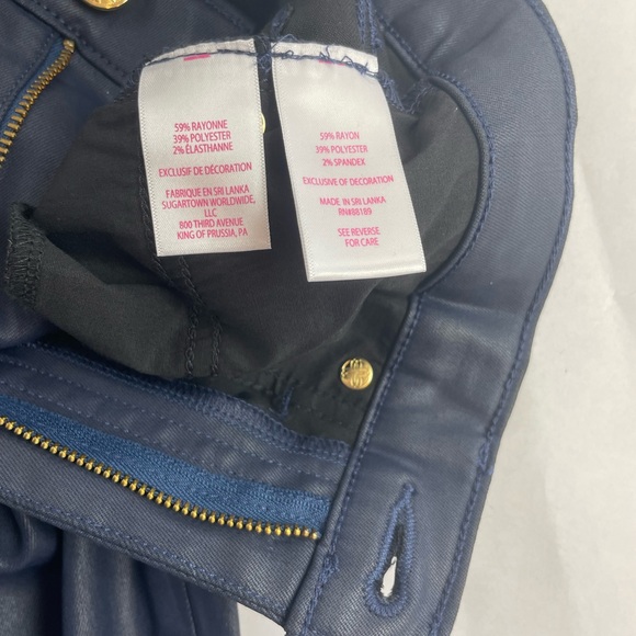 Lilly Pulitzer Liza Coated Denim Crop Flare Navy Women’s Size 4 MSRP$188 NWT - Picture 6 of 7